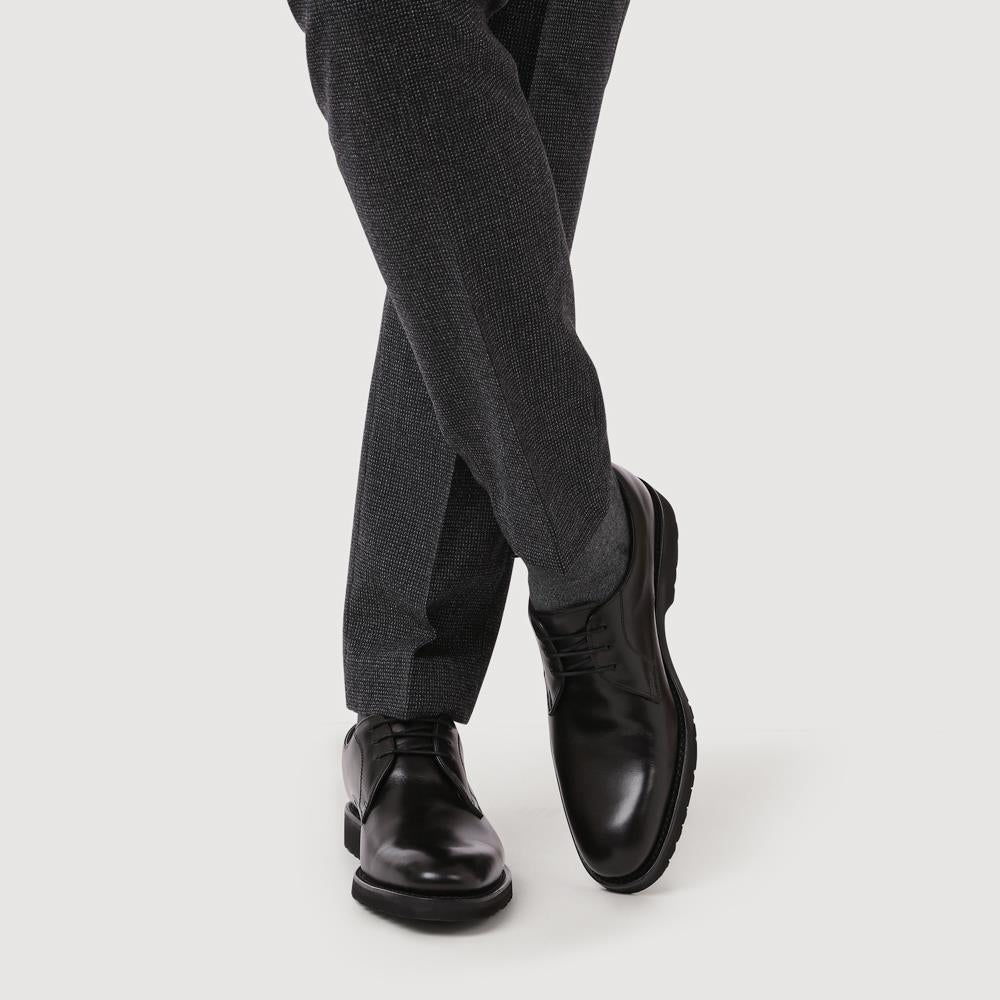 Smart Leather Wide-Fit Derby Shoes - LOA41502 / 327 669 - Black - Image 5