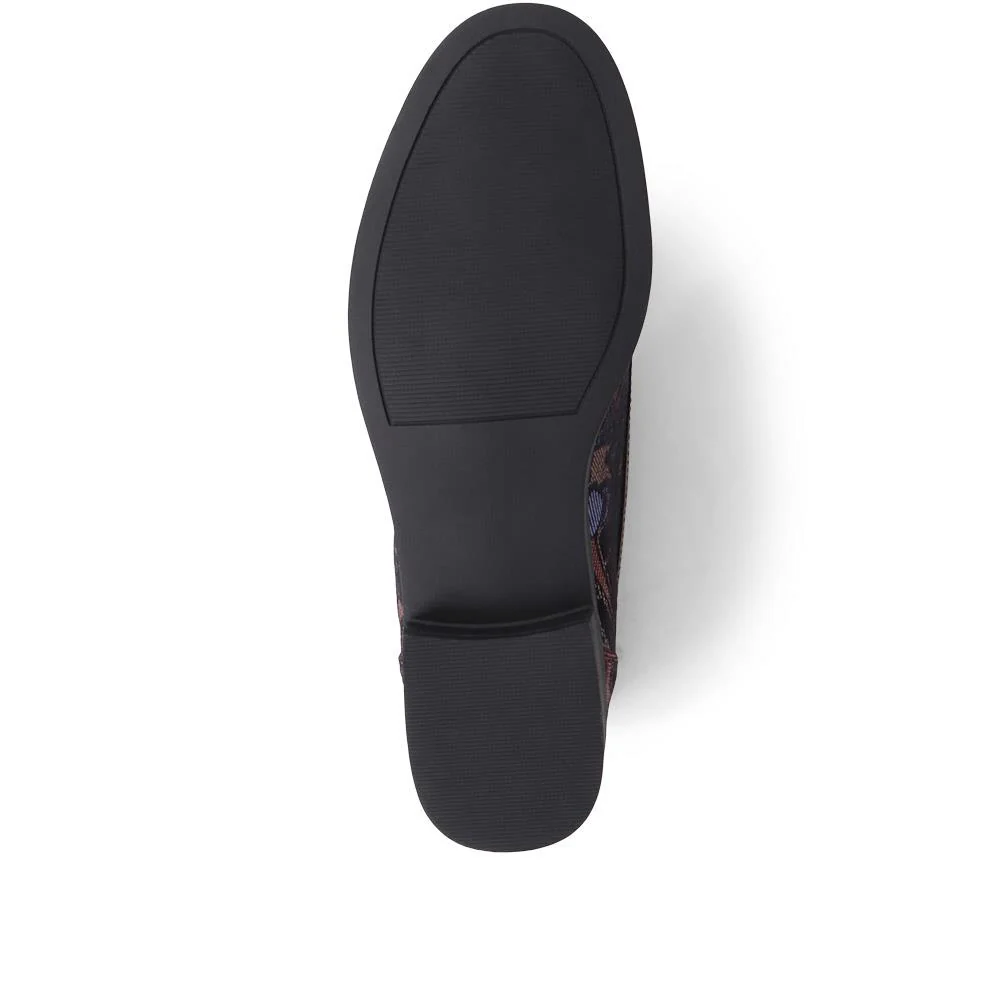 Smart Patent Loafers - WBINS38059 / 324 263 - Black Floral - Image 4