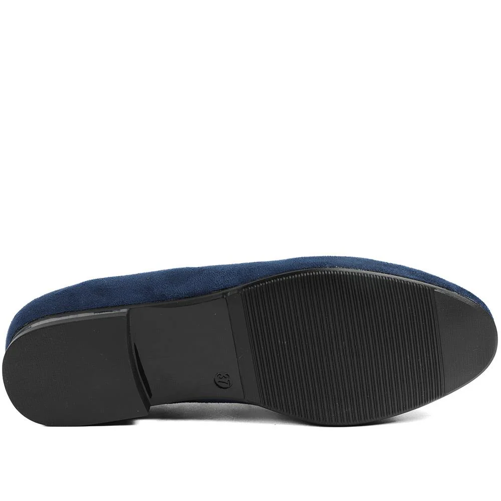 Smart Tasselled Heeled Loafers - WK43011 / 328 999 - Navy - Image 6