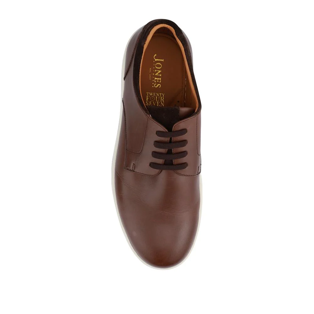 Stevenage Wide Fit Leather Trainers - STEVENAGE / 328 097 - Brown Nubuck - Image 4
