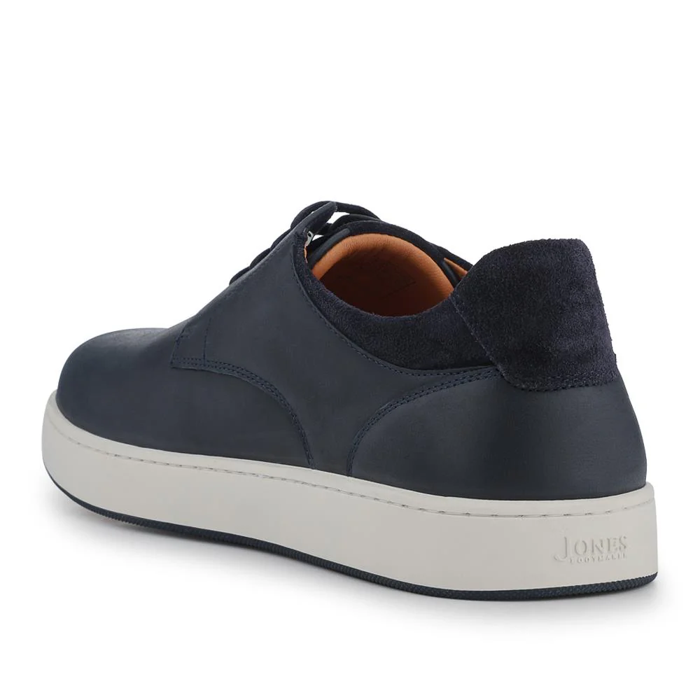 Stevenage Wide Fit Leather Trainers - STEVENAGE / 328 097 - Navy Nubuck - Image 3