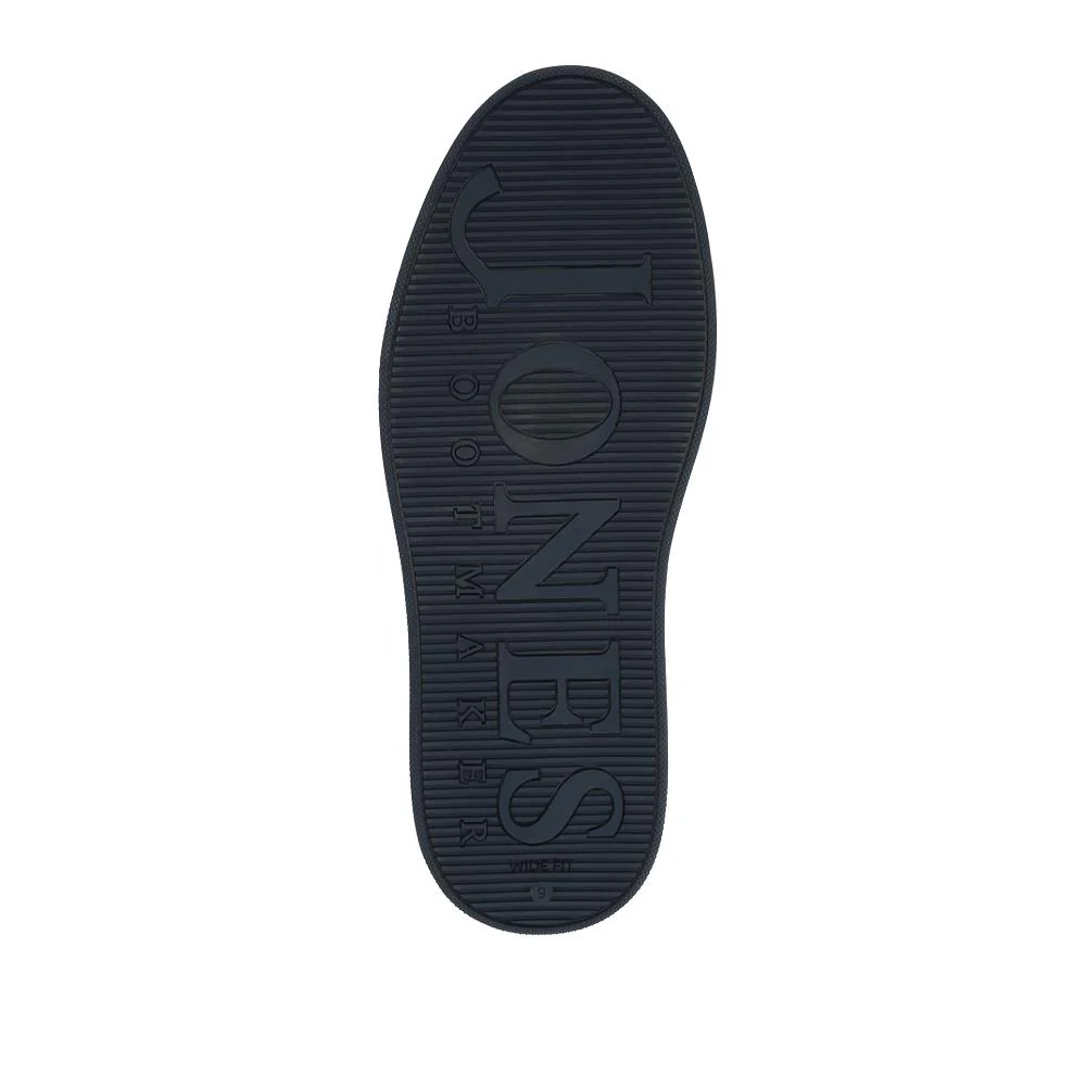 Stevenage Wide Fit Leather Trainers - STEVENAGE / 328 097 - Navy Nubuck - Image 6