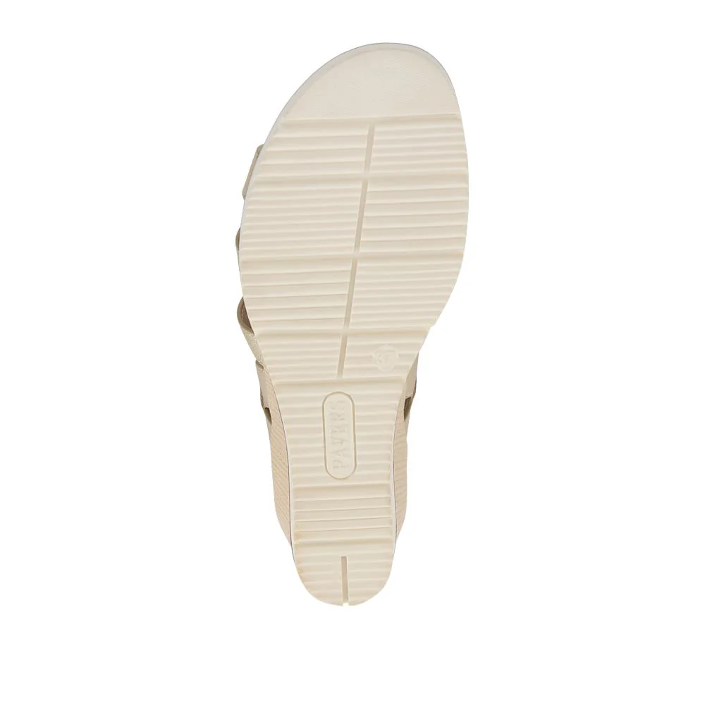 Strappy Wedge-Heeled Espadrilles - WBINS41042 / 327 223 - Gold - Image 6