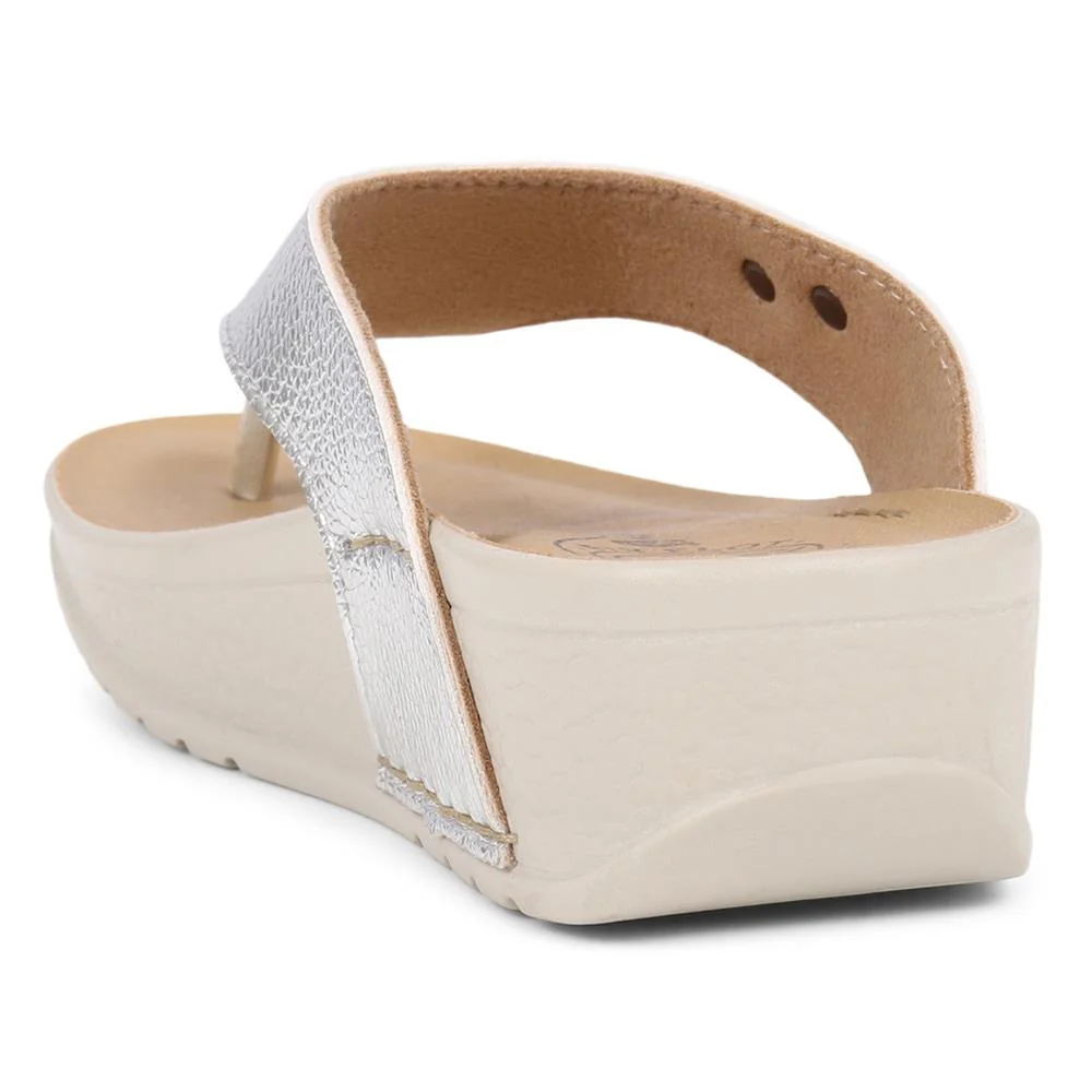 Fly Flot Toe Post Platform Sandals  - FLY39083 / 324 805 - Silver - Image 3
