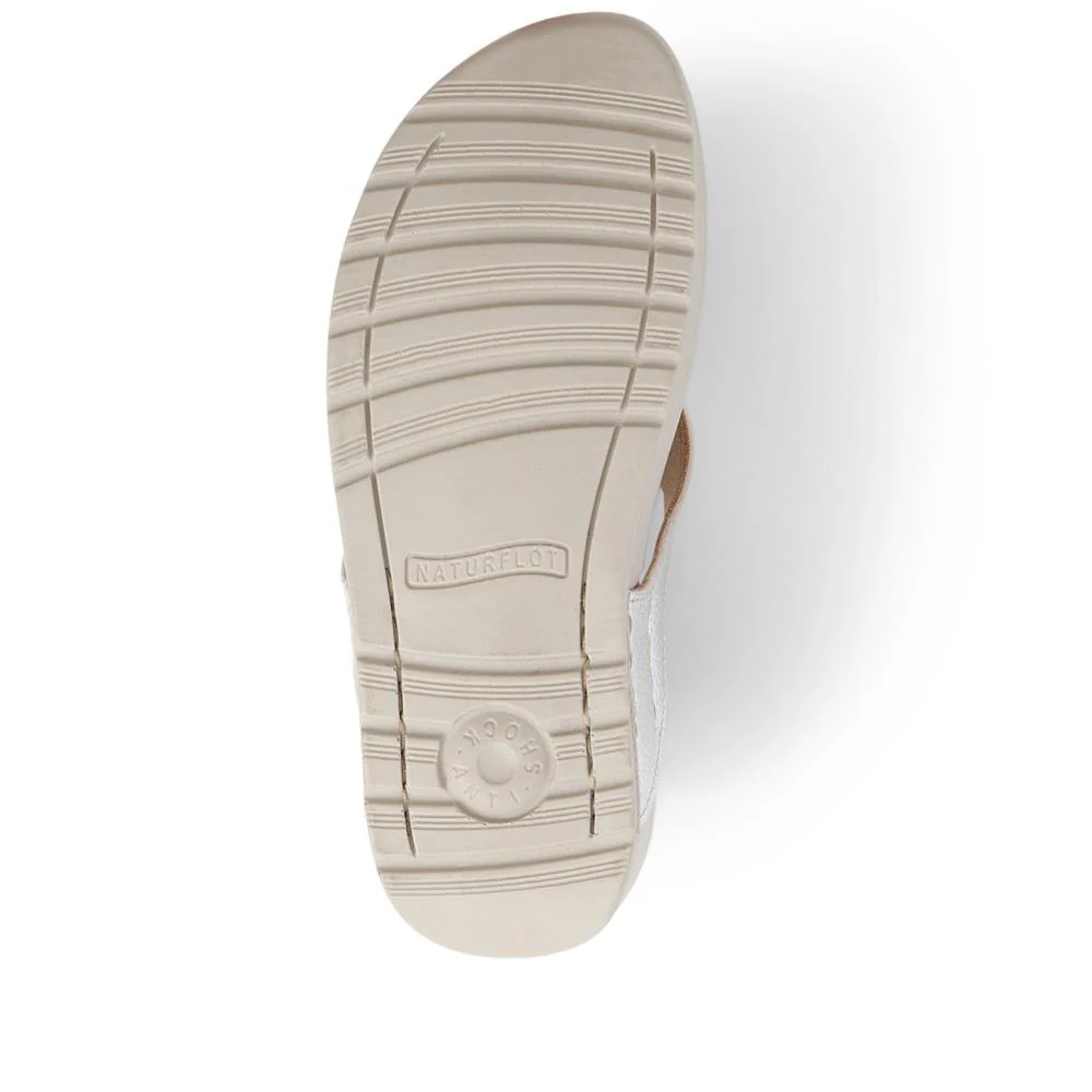 Fly Flot Toe Post Platform Sandals  - FLY39083 / 324 805 - Silver - Image 4