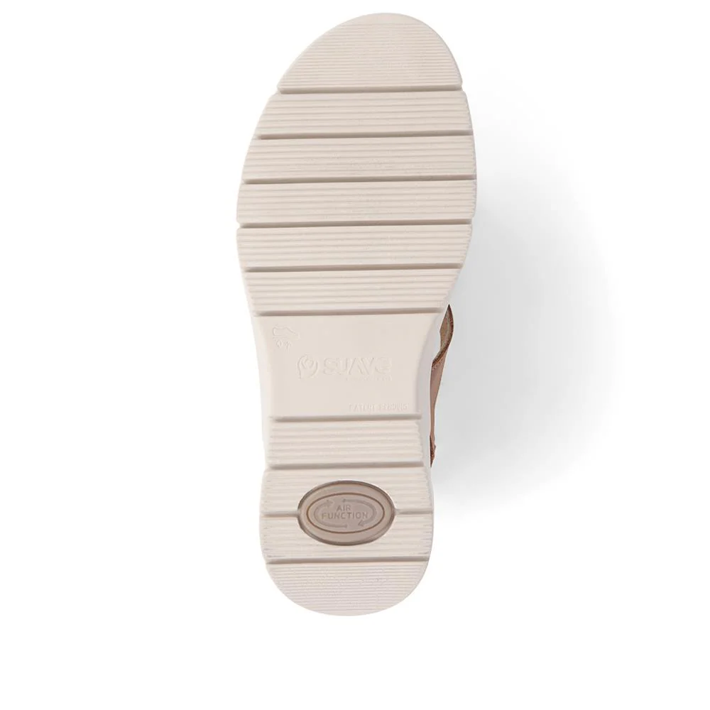 Fly Flot Touch Fasten Leather Sandals - CAL39020 / 325 263 - Tan Multi - Image 5