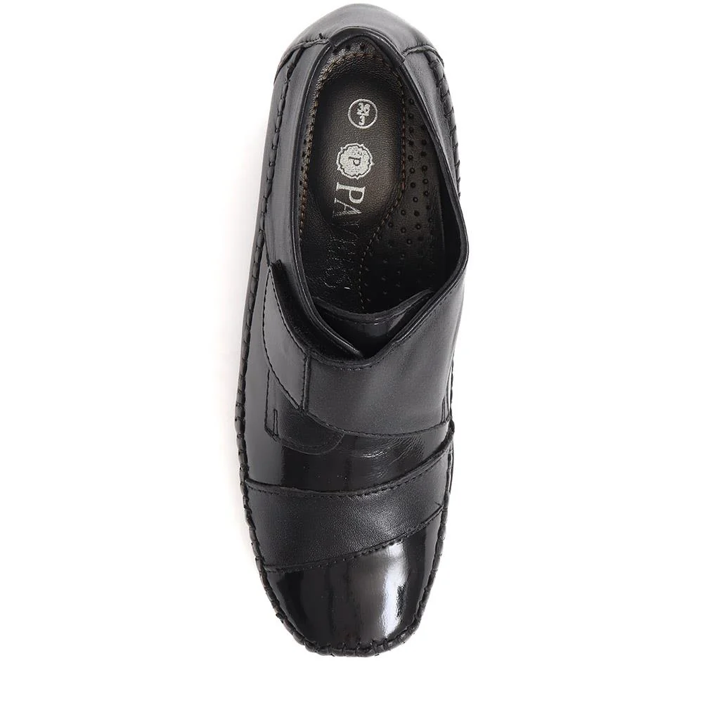 Touch-Fasten Monk Shoes - NAP38015 / 324 609 - Black-Black Patent - Image 5