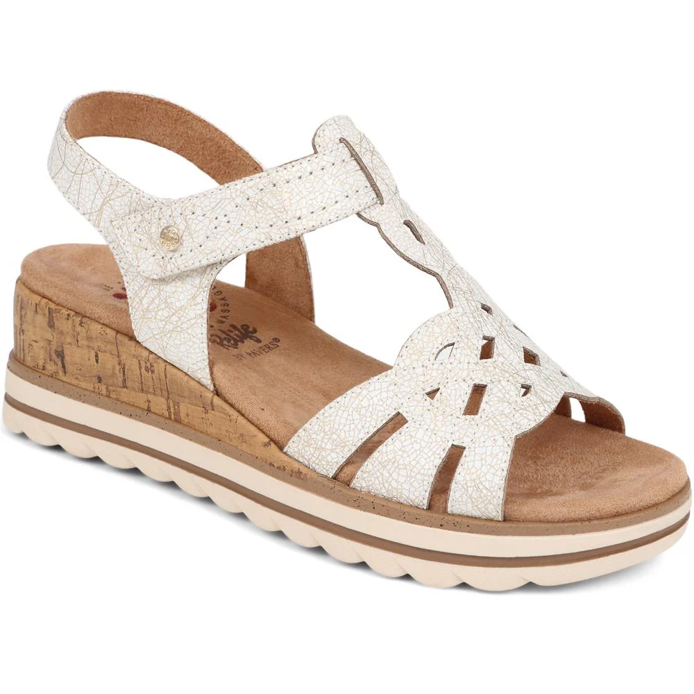 Touch-Fasten Wedge Sandals - CENTR39003 / 324 976 - Beige
