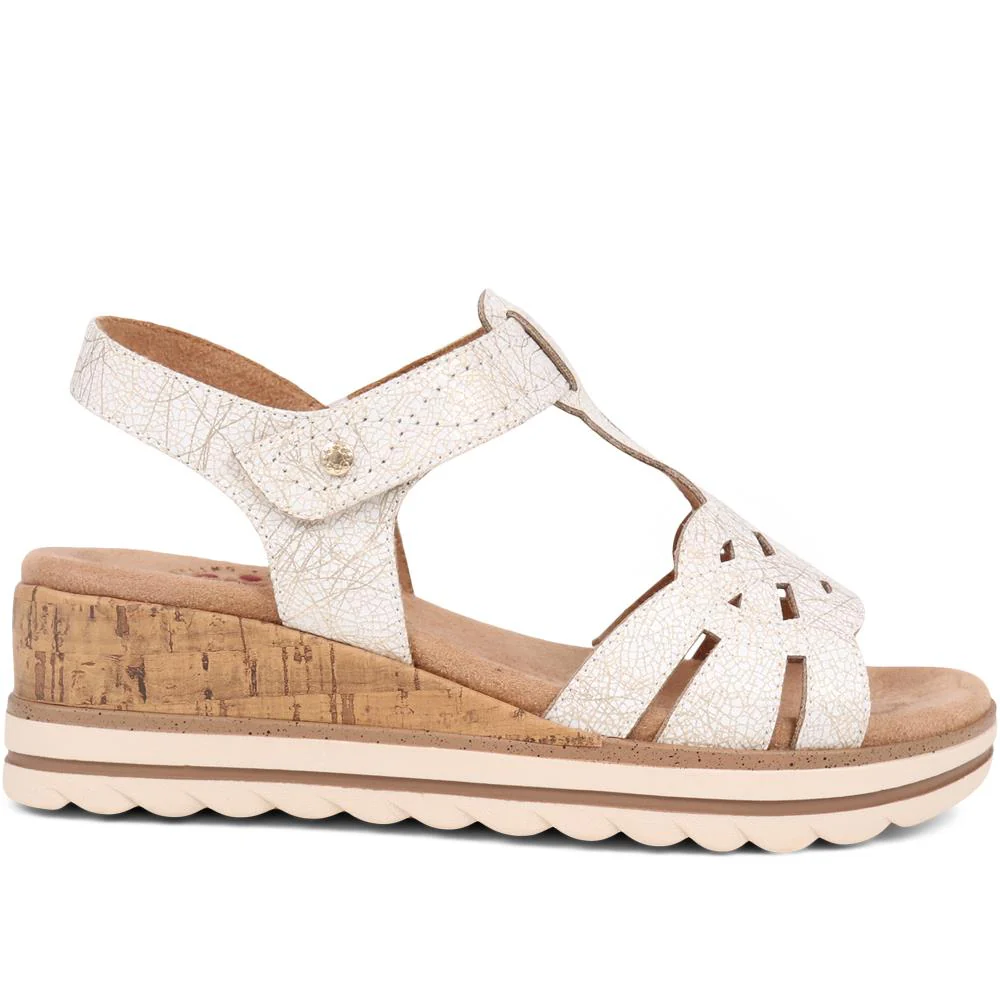 Touch-Fasten Wedge Sandals - CENTR39003 / 324 976 - Beige - Image 2