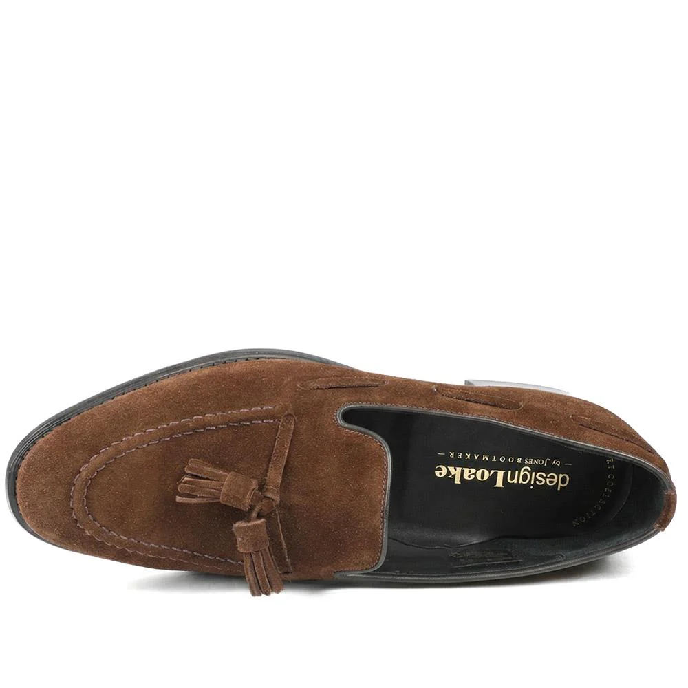 Utah1 Loake Leather Tassel Loafers - UTAH1 / 324 999 - Brown Suede - Image 4
