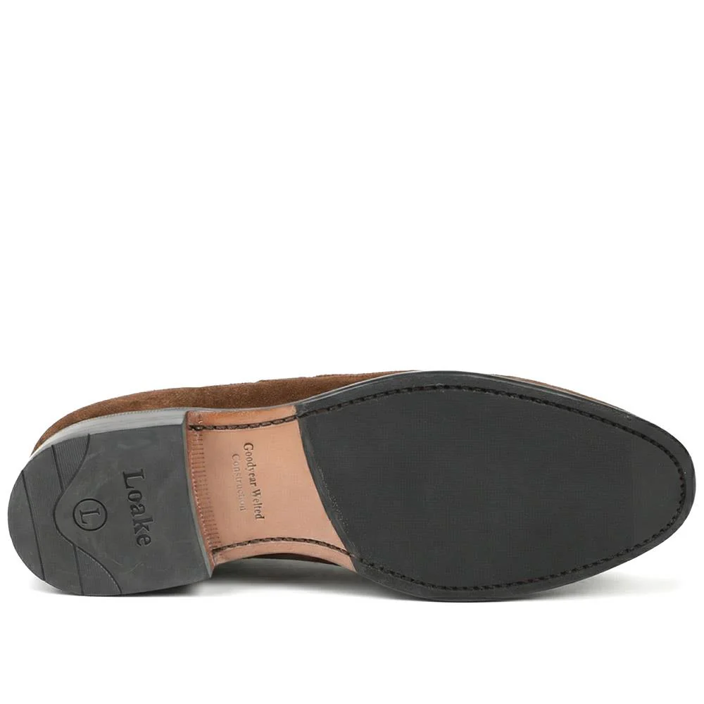 Utah1 Loake Leather Tassel Loafers - UTAH1 / 324 999 - Brown Suede - Image 5
