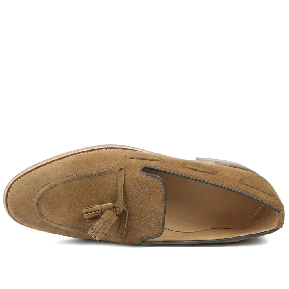Utah1 Loake Leather Tassel Loafers - UTAH1 / 324 999 - Snuff Suede - Image 4