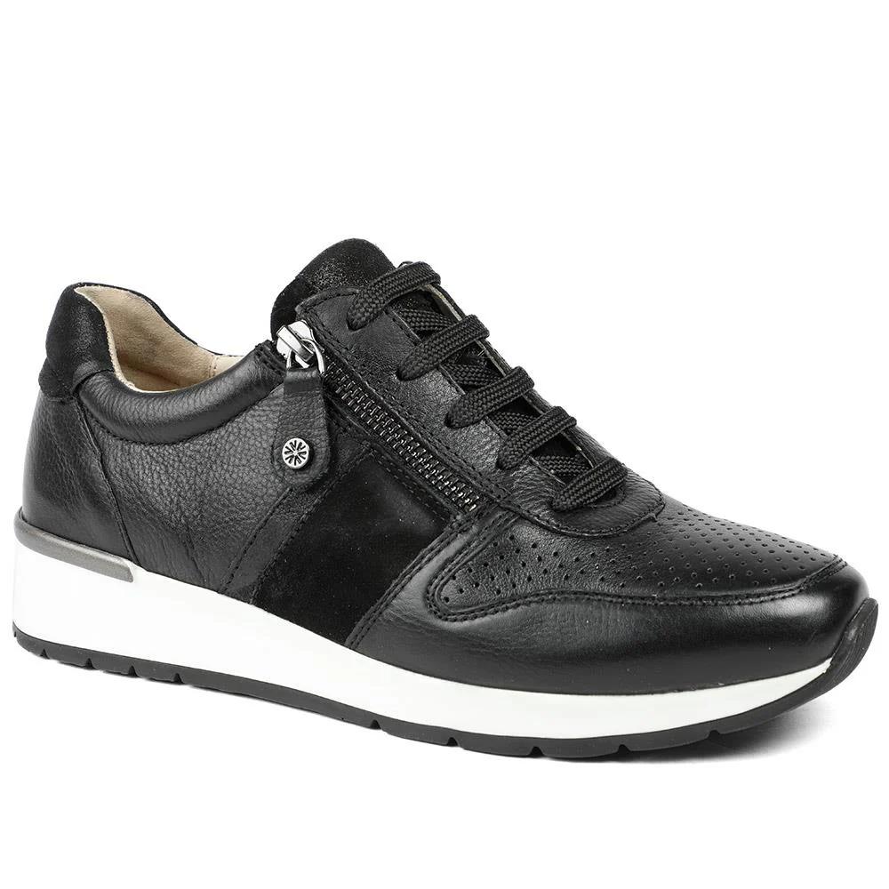 Van Dal Tess Leather Sport Lux Trainers - SERVI43500 / 329 328 - Black