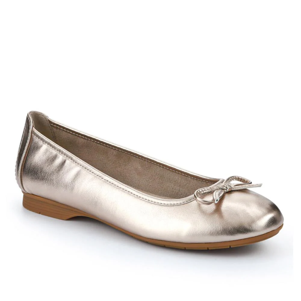 Vegan Bow-Detailed Pumps - JANSP41000 / 326 781 - Champagne