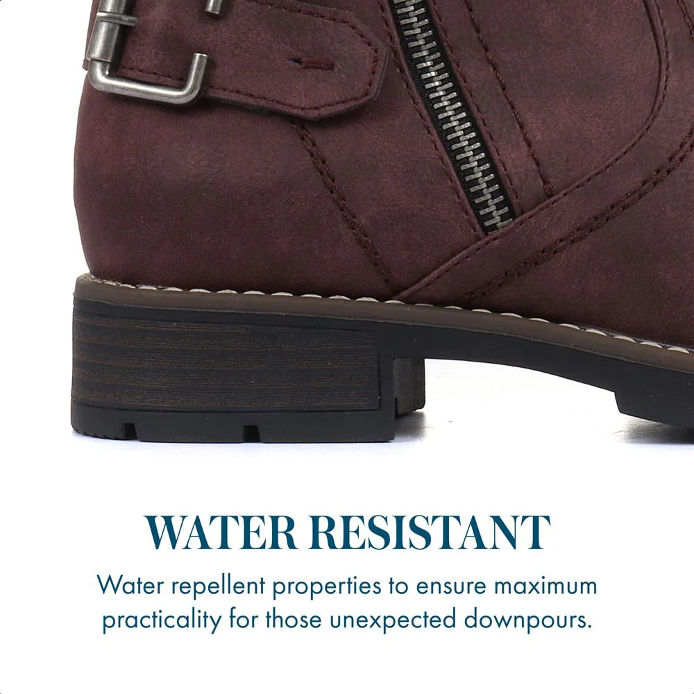 Water Resistant Ankle Boots - WBINS30013 / 316 197 - Burgundy - Image 5