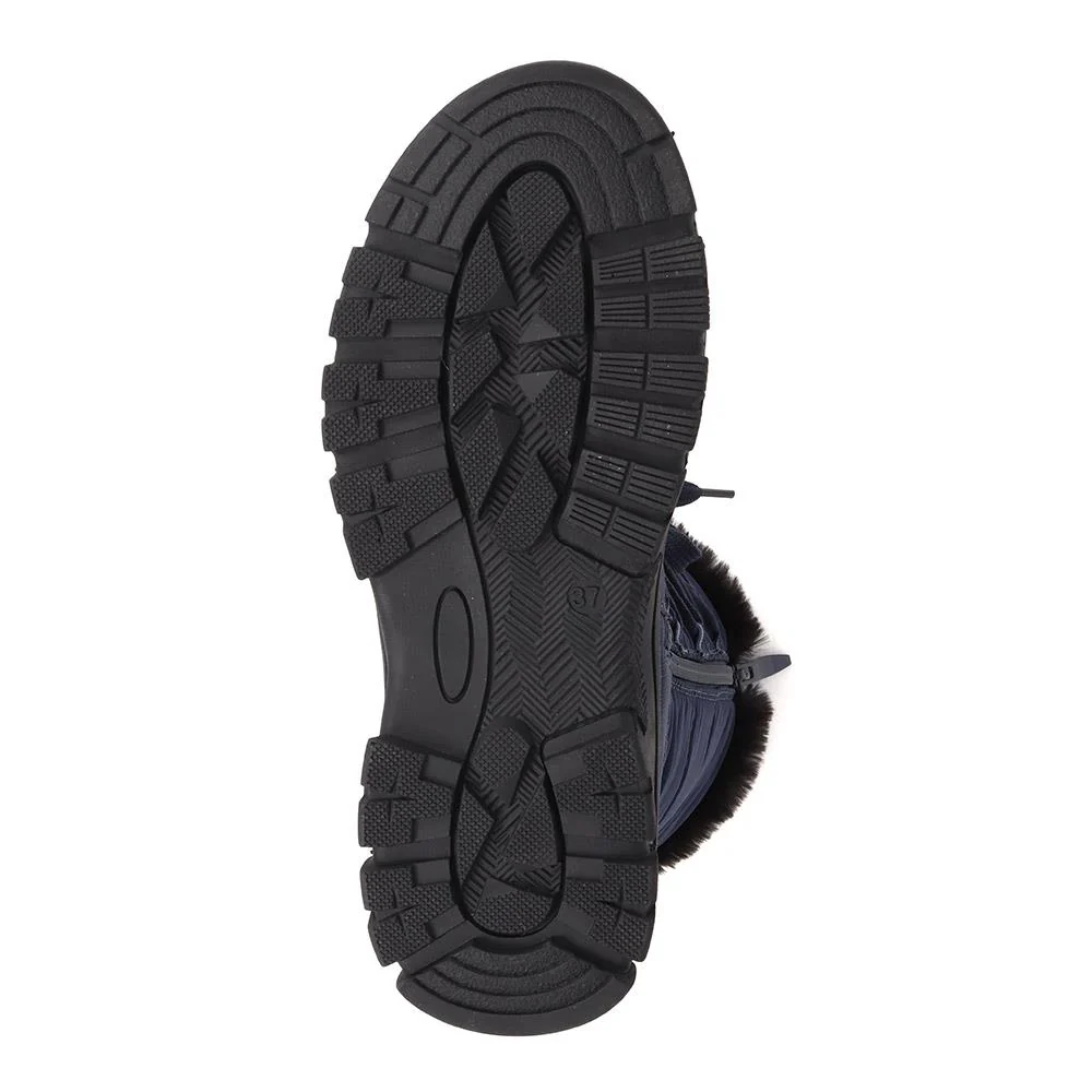 Water Resistant Wide Fit Reflective Weather Boots  - WOIL40068 / 326 385 - Navy - Image 5