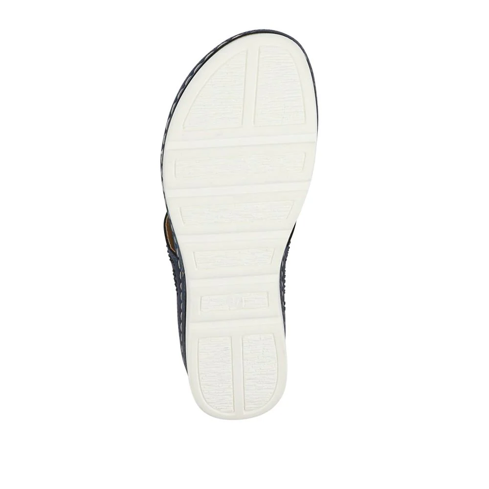 Wedge-Heeled Toe-Post Sandals - PINYI41008 / 327 214 - Denim - Image 6