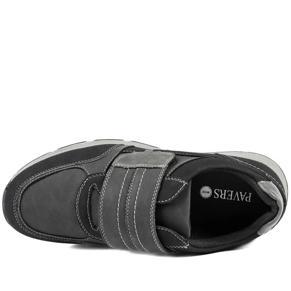 Wide Fit Adjustable Fasten Casual Shoes - WBINS42064 / 327 871 - Black - Image 5