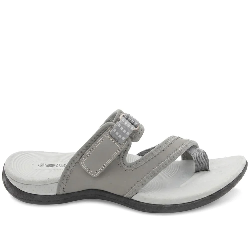 Wide Fit Adjustable Fasten Sandals - BOJIE43022 / 329 322 - Light Grey - Image 2