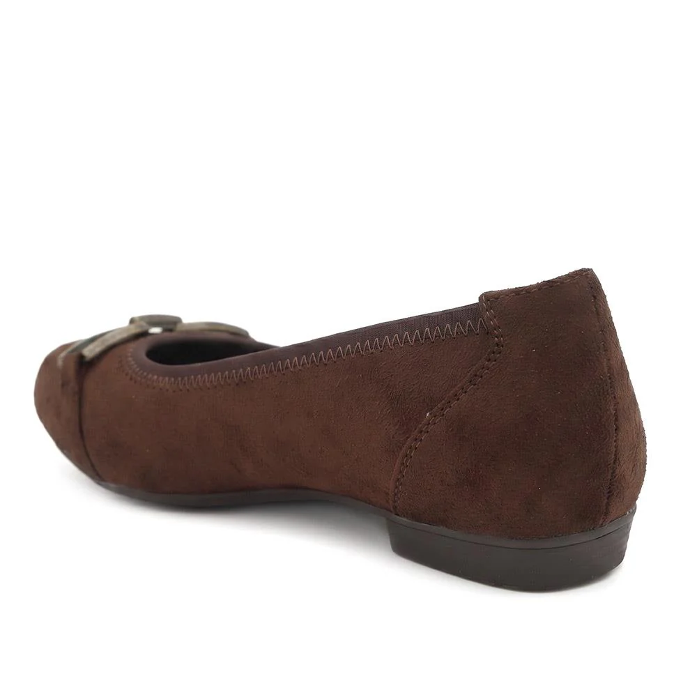 Wide Fit Buckle Detailed Pumps - WK43001 / 328 967 - Brown - Image 4