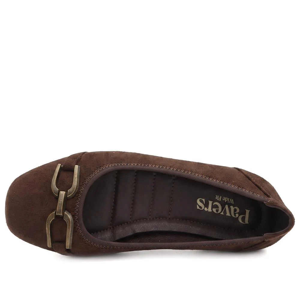 Wide Fit Buckle Detailed Pumps - WK43001 / 328 967 - Brown - Image 5