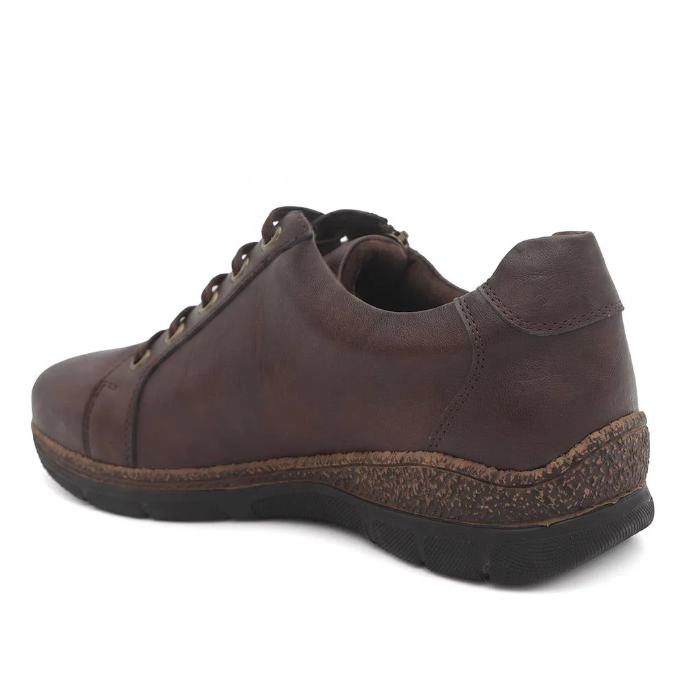 Wide Fit Casual Bungee Lace Shoes - WOIL41042 / 326 927 - Chocolate - Image 6