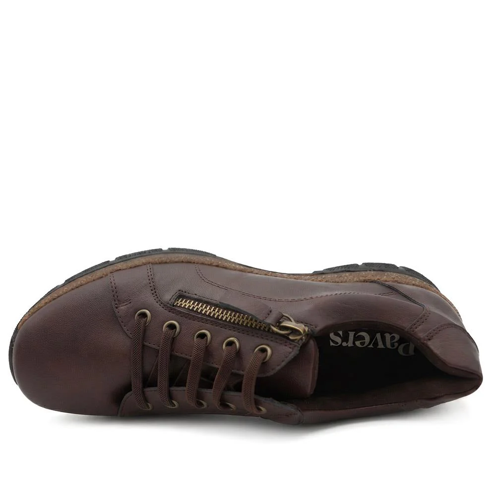 Wide Fit Casual Bungee Lace Shoes - WOIL41042 / 326 927 - Chocolate - Image 8