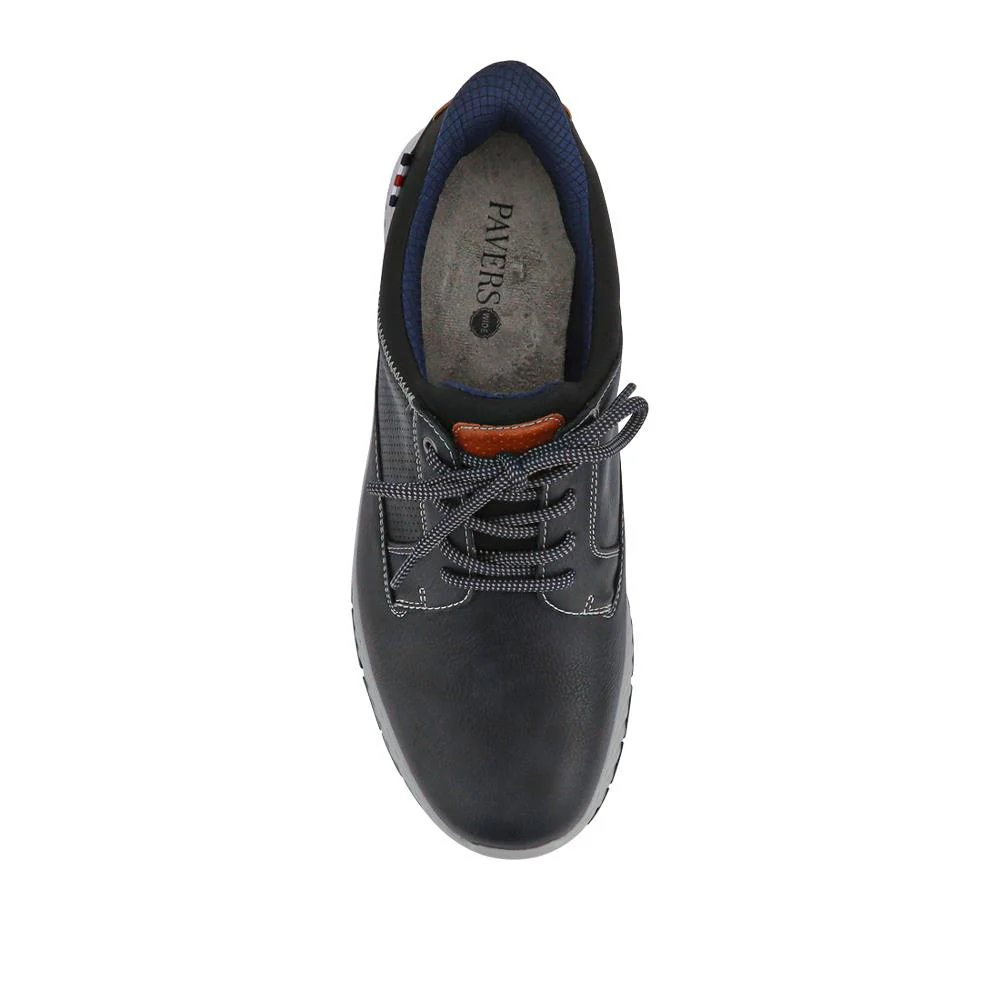 Wide Fit Casual Laced Slip-On Shoes - GANG41017 / 327 576 - Navy - Image 4