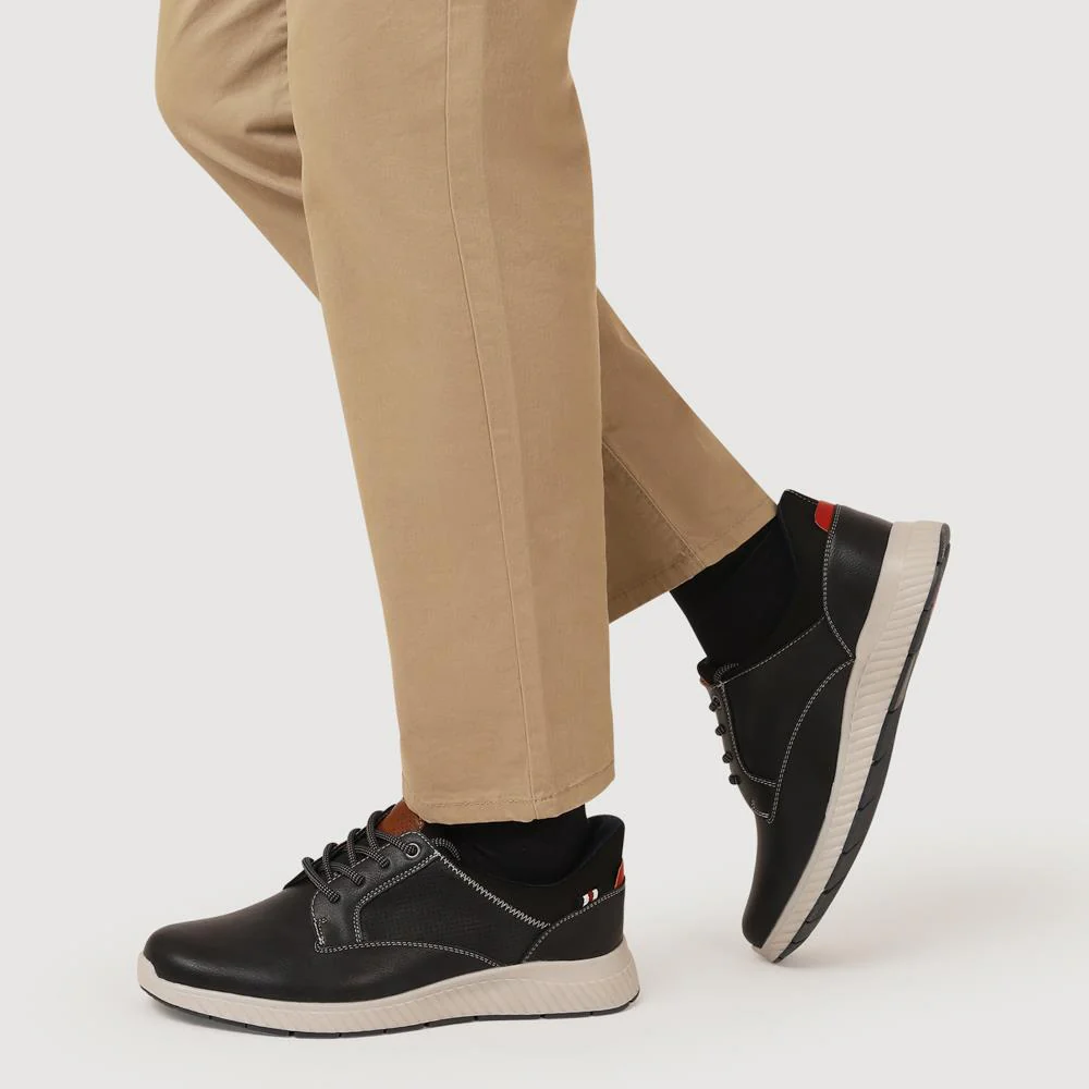 Wide Fit Casual Laced Slip-On Shoes - GANG41017 / 327 576 - Navy - Image 5