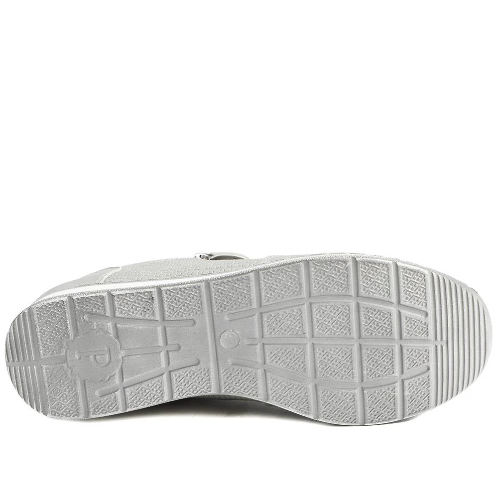 Wide Fit Casual Zip & Lace Trainers - WBINS43088 / 329 285 - Grey - Image 6