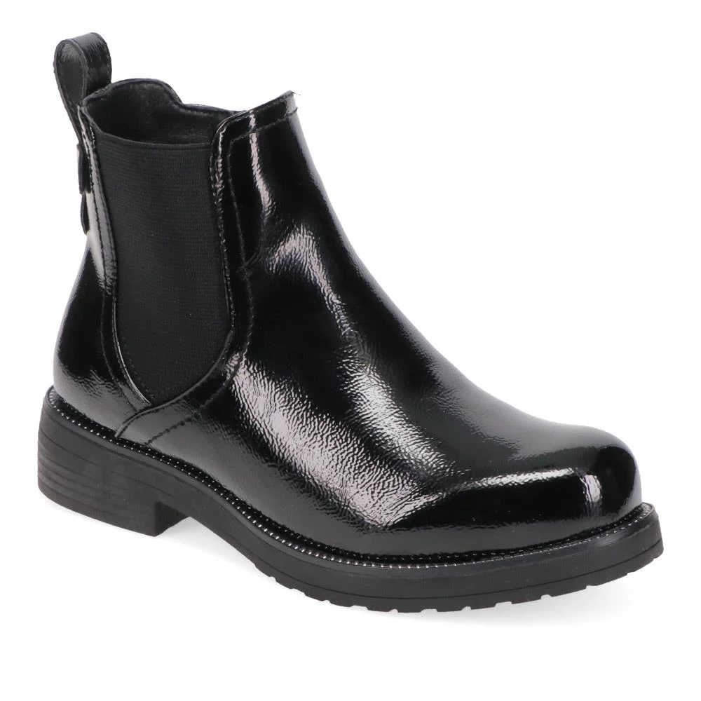 Wide-Fit Chelsea Boots - WBINS40209 / 326 330 - Black Patent