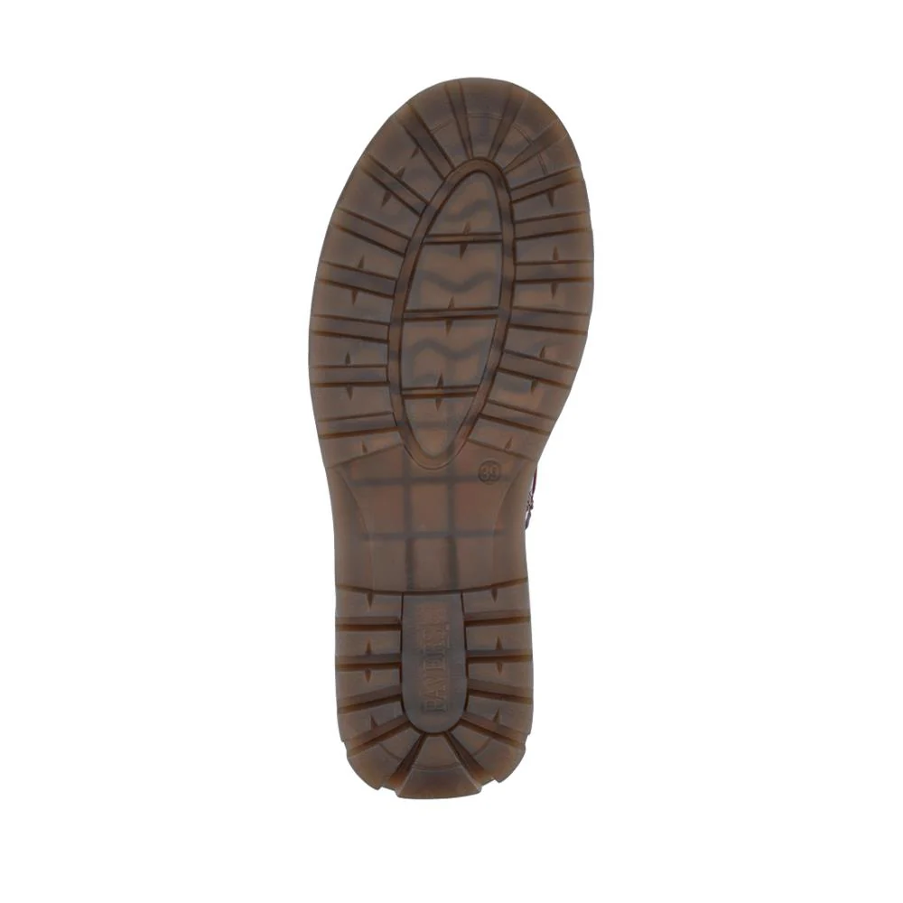 Wide-Fit Chunky Ankle Boots - WBINS42014 / 328 242 - Burgundy Patent - Image 6