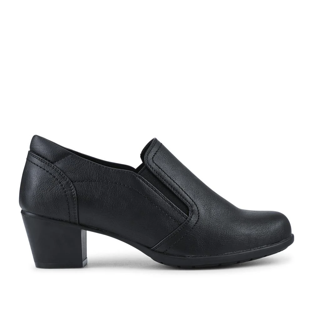 Wide Fit Cone Heel Shoes - WBINS42010 / 327 915 - Black - Image 3