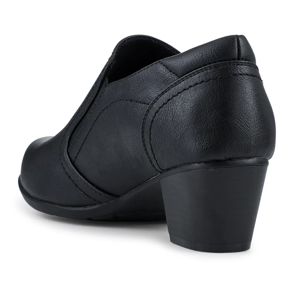 Wide Fit Cone Heel Shoes - WBINS42010 / 327 915 - Black - Image 4