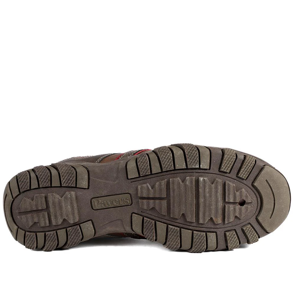 Wide Fit Cushioned Rugged Lace Up Shoes - VSHI43007 / 329 039 - Brown - Image 6
