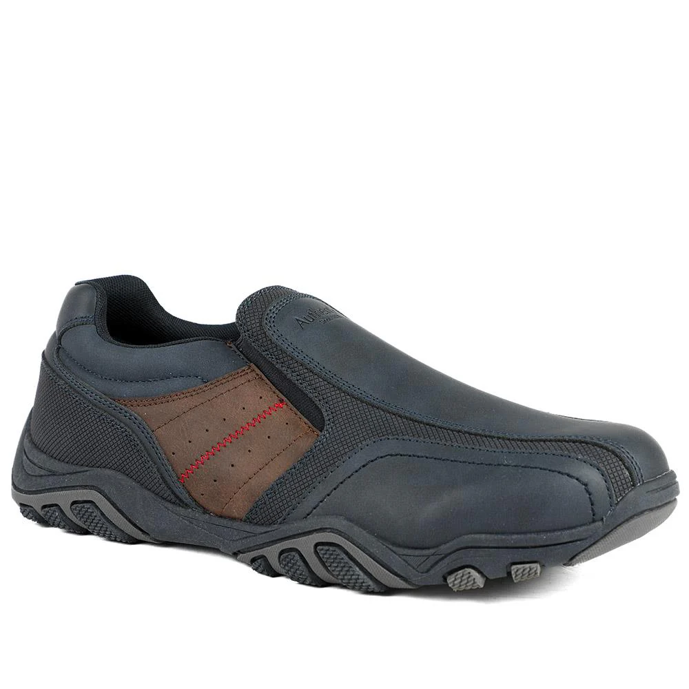 Wide Fit Cushioned Slip On Shoes - VSHI43005 / 329 038 - Navy