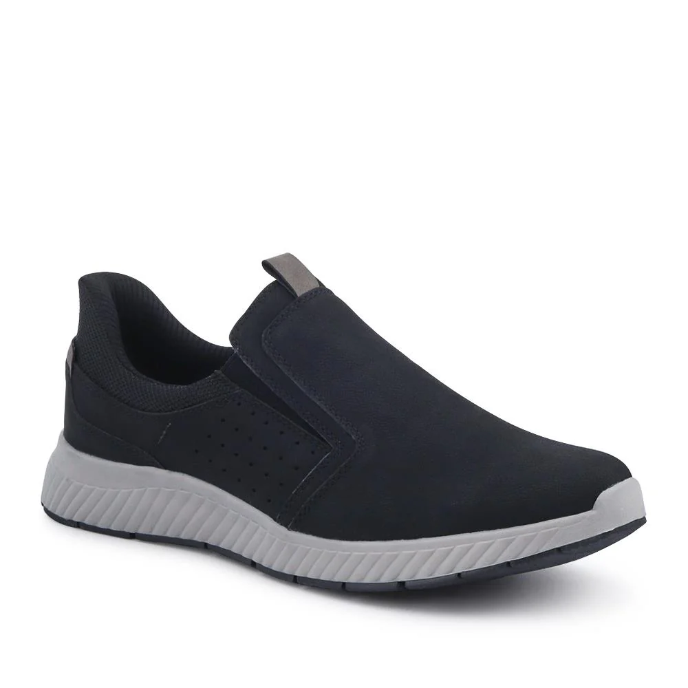 Wide Fit Elasticated Slip-On Shoes - GANG41015 / 327 551 - Black