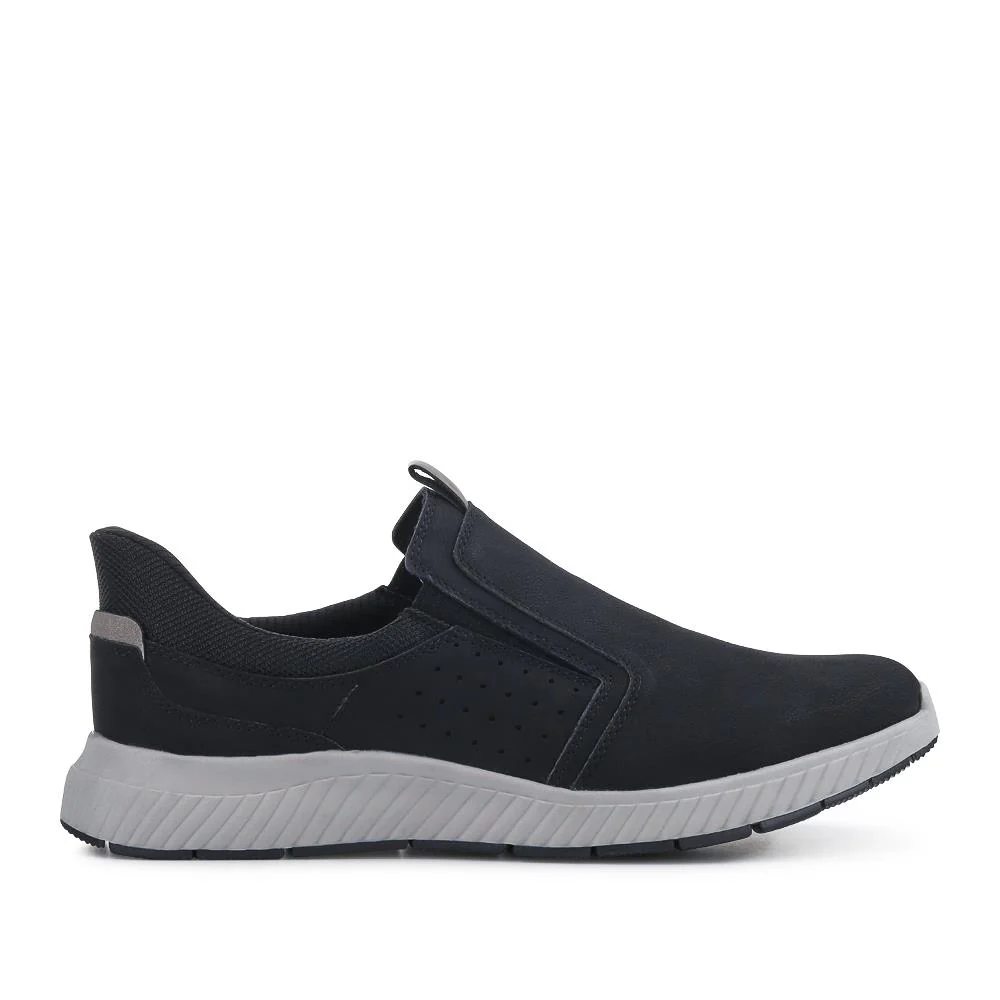 Wide Fit Elasticated Slip-On Shoes - GANG41015 / 327 551 - Black - Image 2
