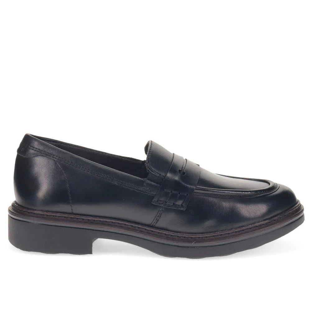 Wide-Fit Heeled Penny Loafers - JANA40504 / 326 067 - Black - Image 2