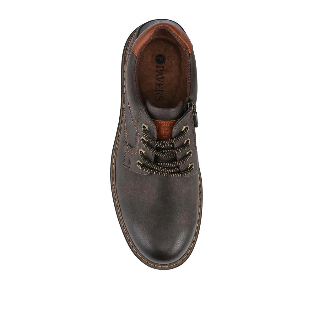 Wide Fit Lace Up Casual Shoes - GANG42002 / 327 878 - Dark Brown - Image 4