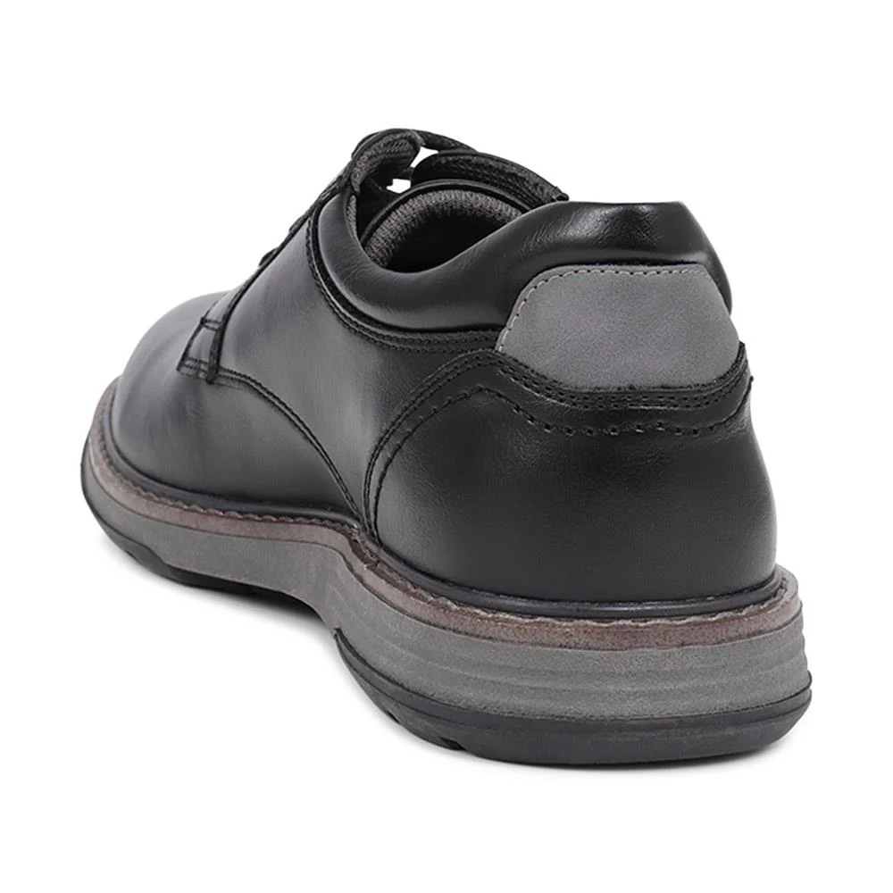 Wide Fit Lace-Up Casual Shoes - JIAHU40005 / 325 960 - Black - Image 3