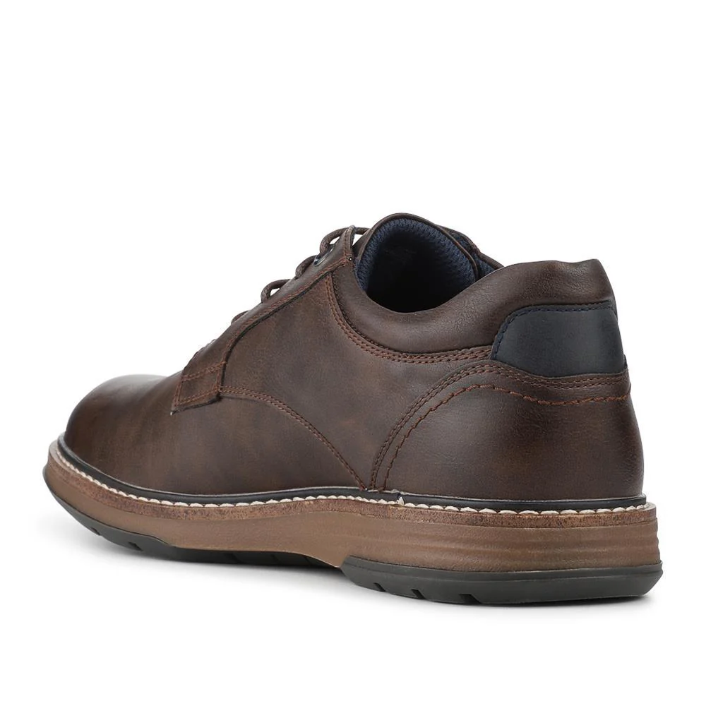 Wide Fit Lace-Up Casual Shoes - JIAHU40005 / 325 960 - Dark Brown - Image 4