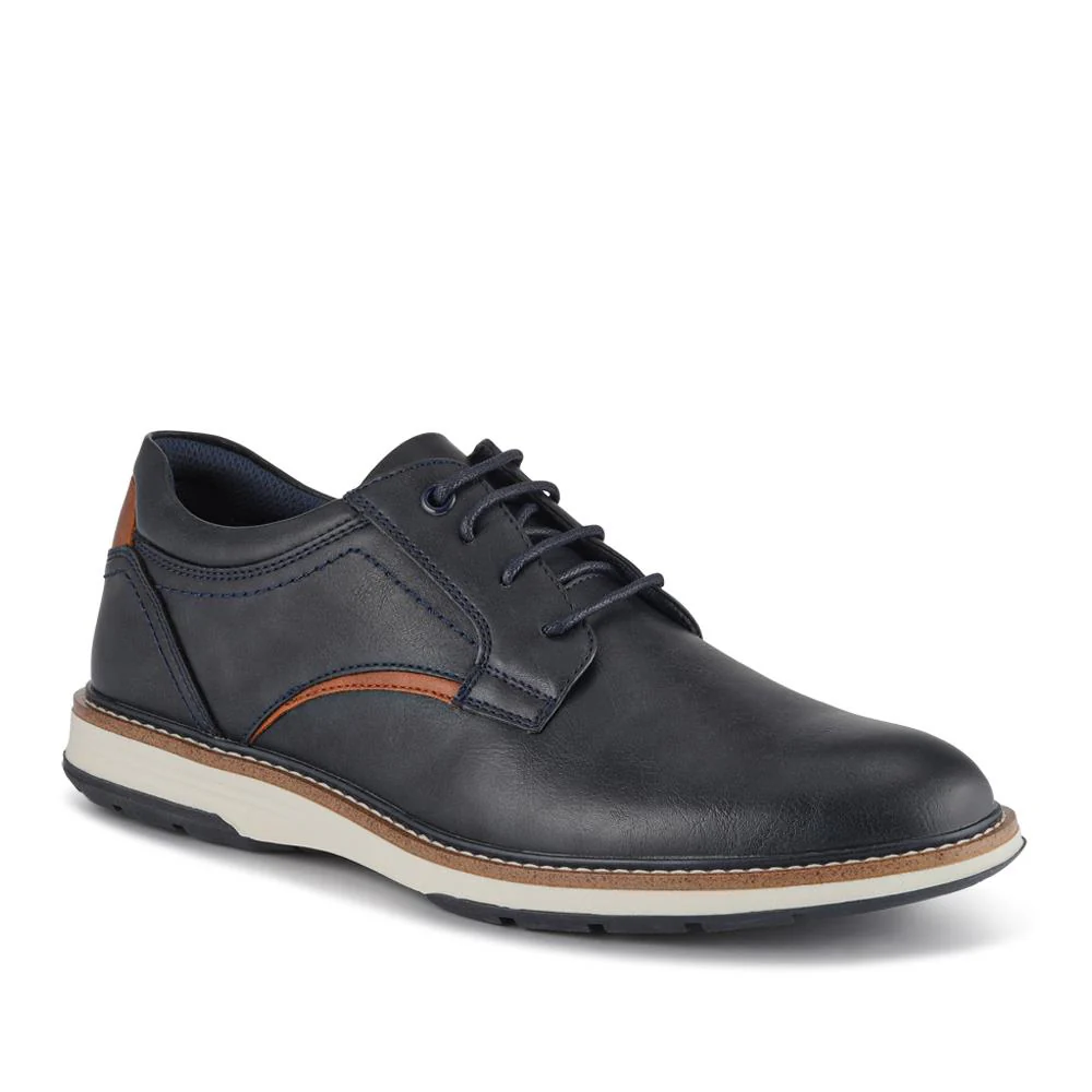 Wide Fit Lace-Up Casual Shoes - JIAHU40005 / 325 960 - Navy