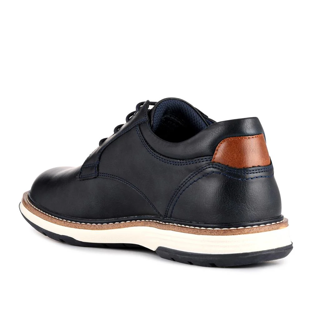 Wide Fit Lace-Up Casual Shoes - JIAHU40005 / 325 960 - Navy - Image 4
