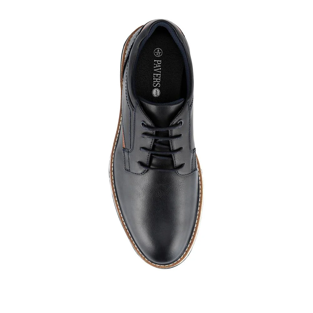 Wide Fit Lace-Up Casual Shoes - JIAHU40005 / 325 960 - Navy - Image 5