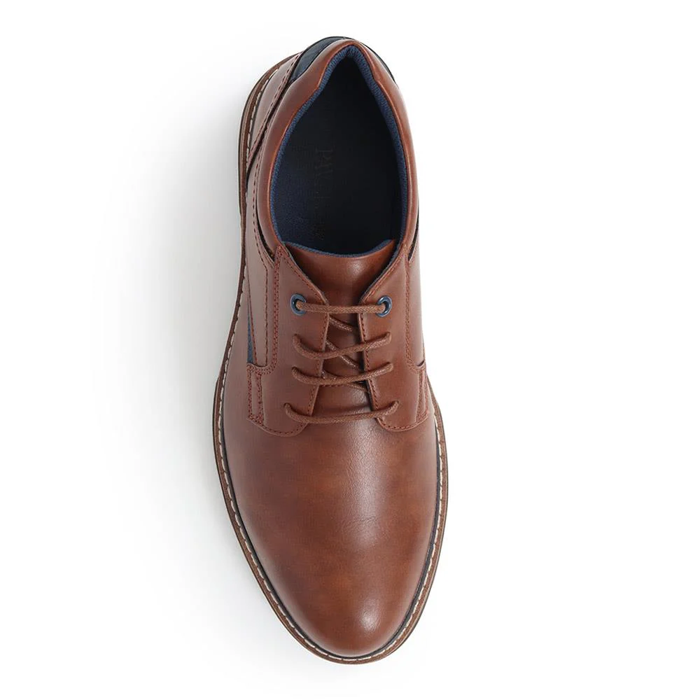 Wide Fit Lace-Up Casual Shoes - JIAHU40005 / 325 960 - Tan - Image 4
