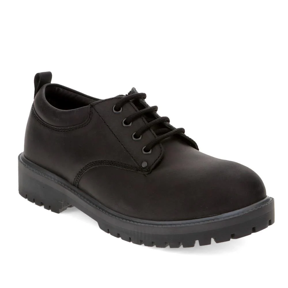 Wide Fit Lace Up Leather Shoes - SHAFI40001 / 326 132 - Black
