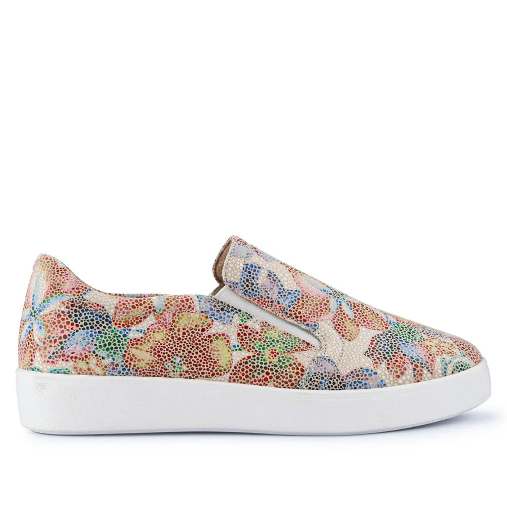 Wide Fit Ladies' Slip-On Shoes - WBINS41016 / 327 017 - Floral - Image 2