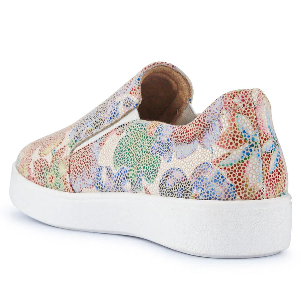 Wide Fit Ladies' Slip-On Shoes - WBINS41016 / 327 017 - Floral - Image 3