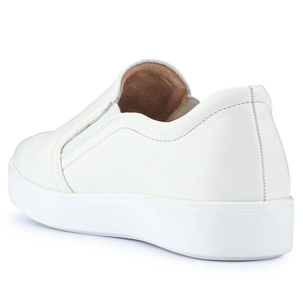 Wide Fit Ladies' Slip-On Shoes - WBINS41016 / 327 017 - White - Image 3